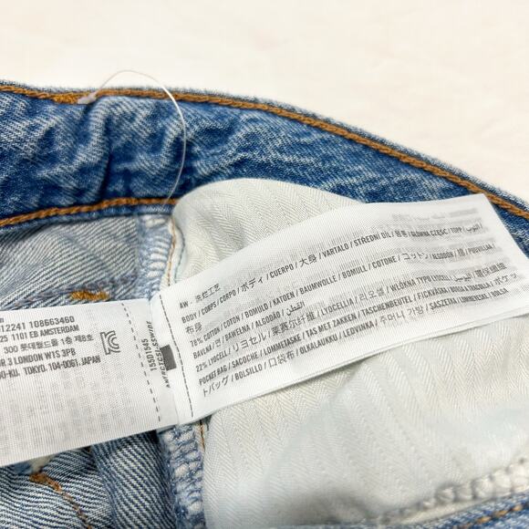 Abercrombie & Fitch The Loose High Rise Distressed Jeans Medium Wash 26/2R EUC - Picture 9 of 10